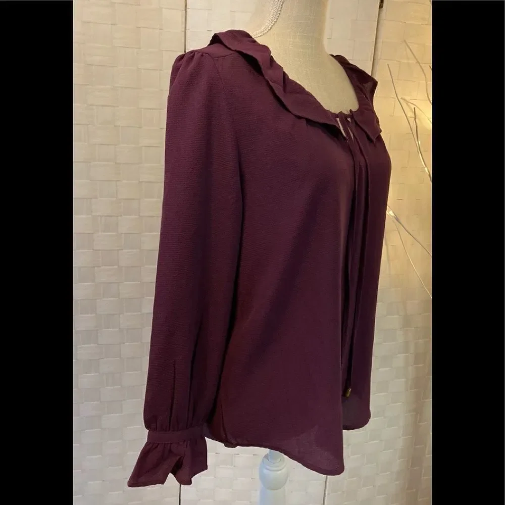 Harve Bernard Purple blouse Medium - Picture 4 of 6